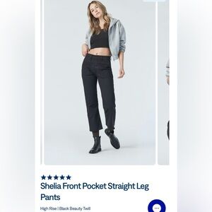 Mavi Shelia High Rise Straight Leg Black Jeans